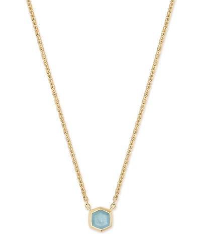 Kendra Scott Davie Pave 14K Gold Short Pendant Necklace