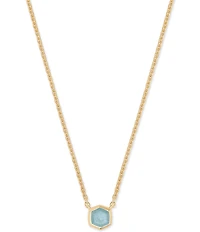 Kendra Scott Davie Pave 14K Gold Short Pendant Necklace