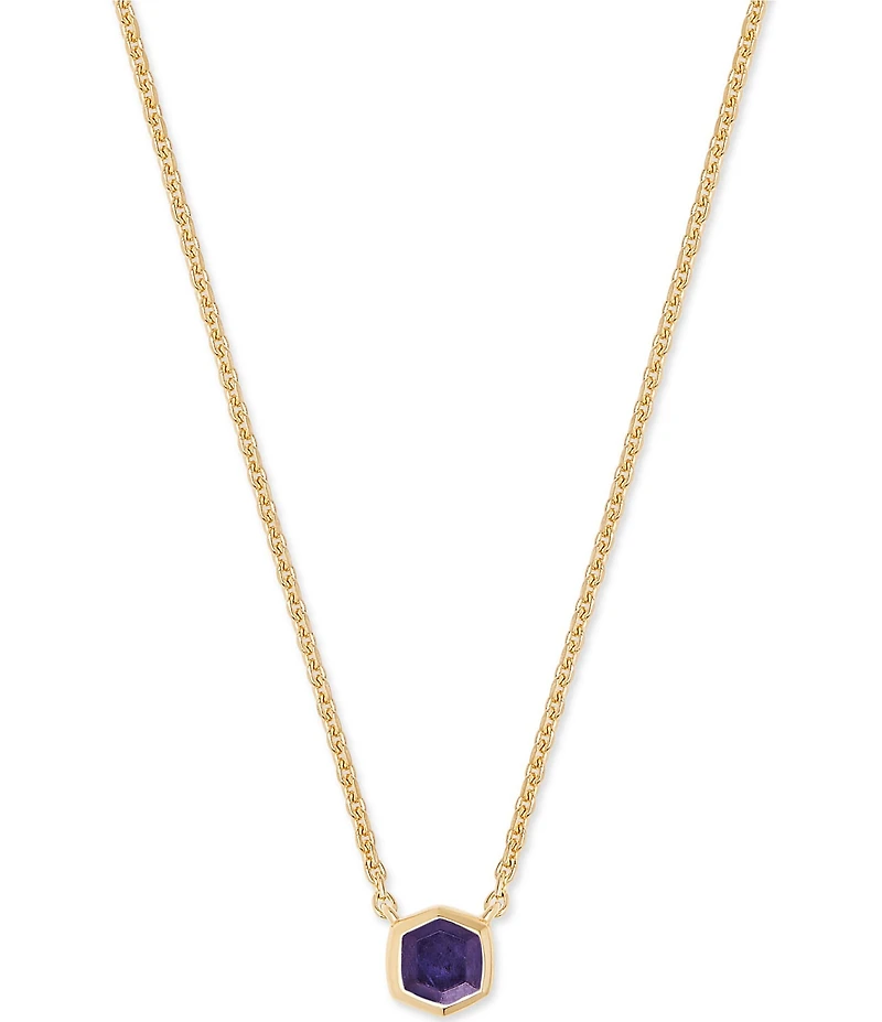 Kendra Scott Davie Pave 14K Gold Short Pendant Necklace
