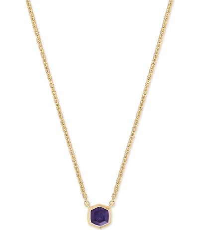 Kendra Scott Davie Pave 14K Gold Short Pendant Necklace