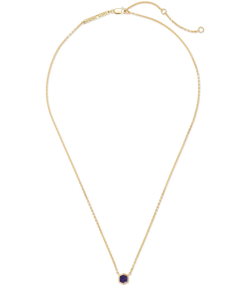Kendra Scott Davie Pave 14K Gold Short Pendant Necklace