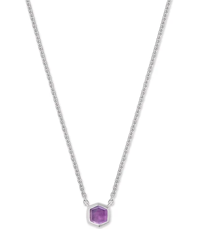 Kendra Scott Davie Pave Sterling Silver Short Pendant Necklace