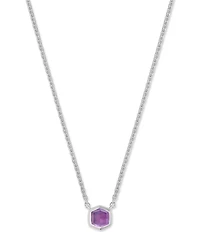 Kendra Scott Davie Pave Sterling Silver Short Pendant Necklace
