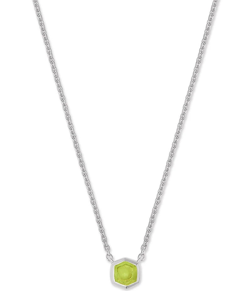 Kendra Scott Davie Pave Sterling Silver Short Pendant Necklace