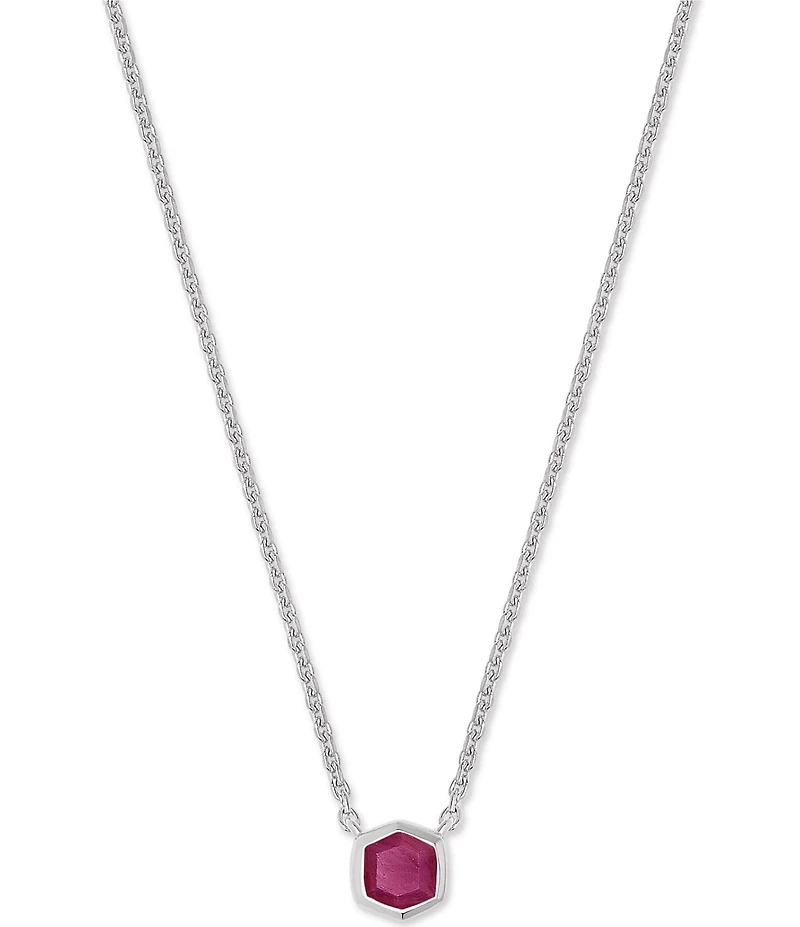 Kendra Scott Davie Pave Sterling Silver Short Pendant Necklace