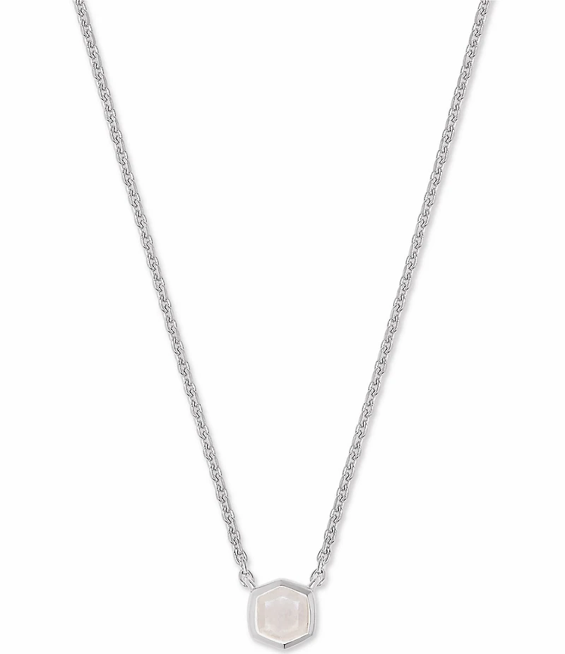 Kendra Scott Davie Pave Sterling Silver Short Pendant Necklace