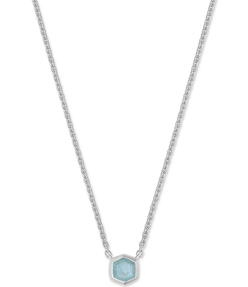 Kendra Scott Davie Pave Sterling Silver Short Pendant Necklace