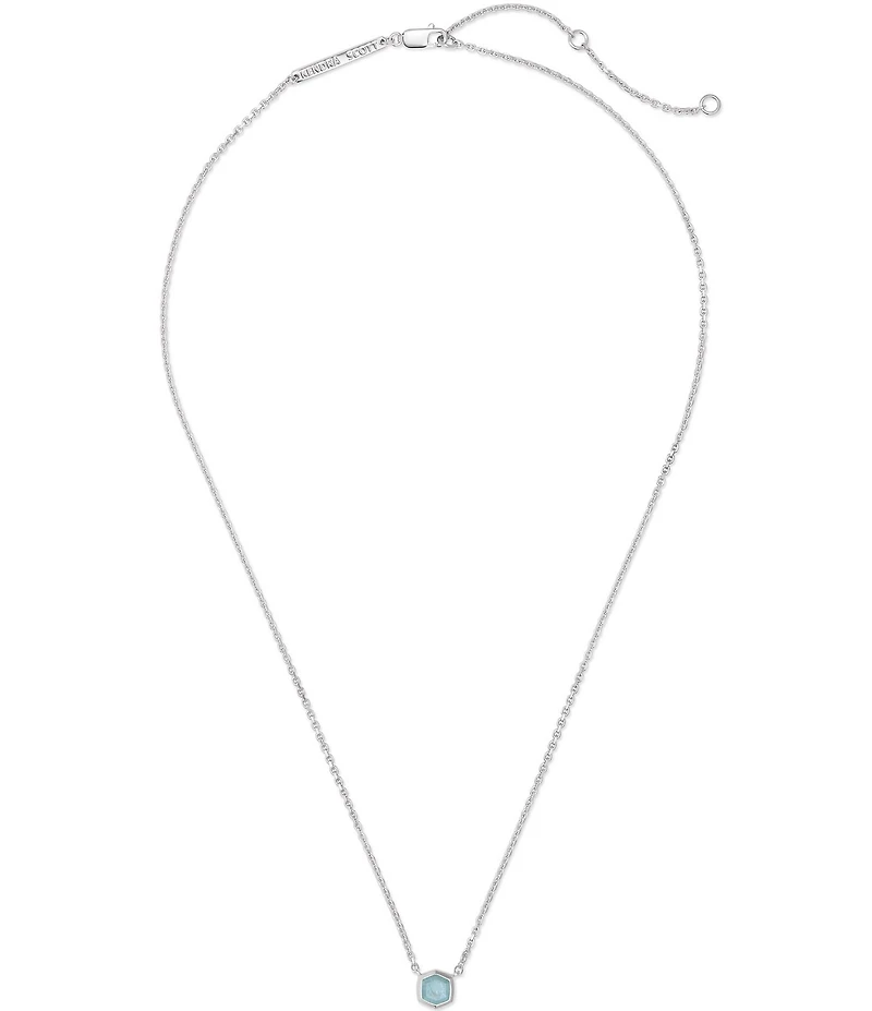 Kendra Scott Davie Pave Sterling Silver Short Pendant Necklace