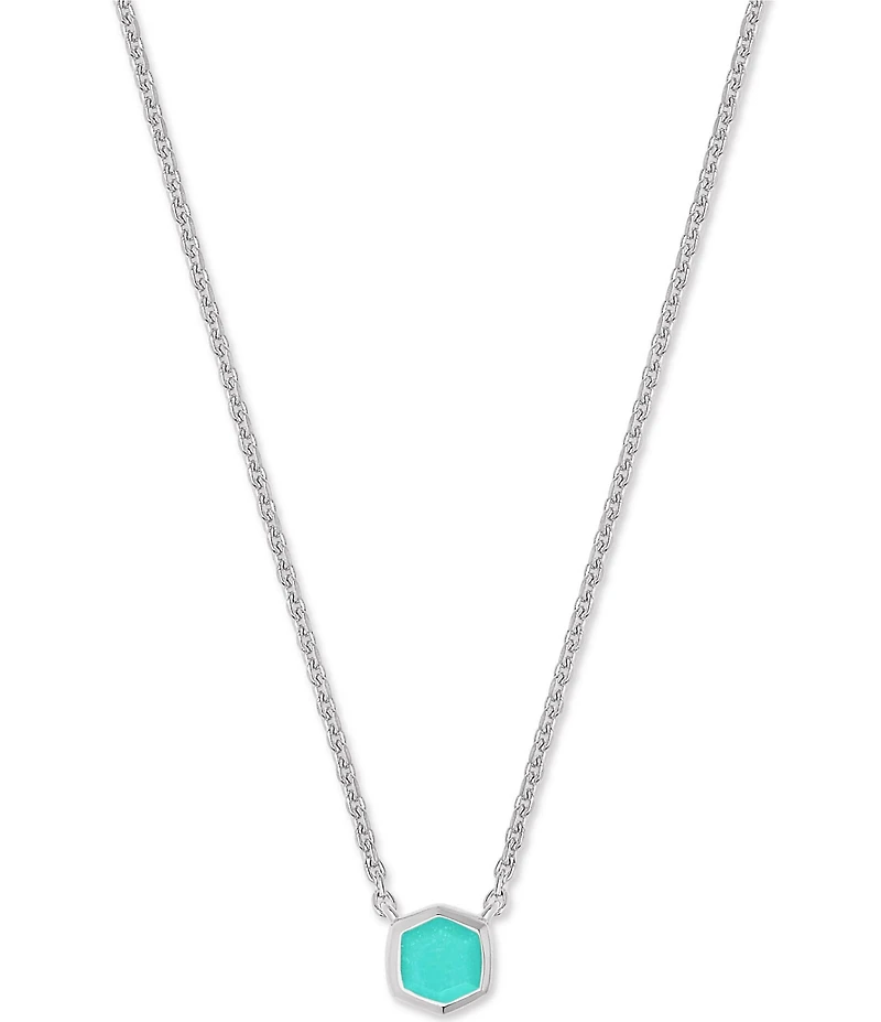 Kendra Scott Davie Pave Sterling Silver Short Pendant Necklace