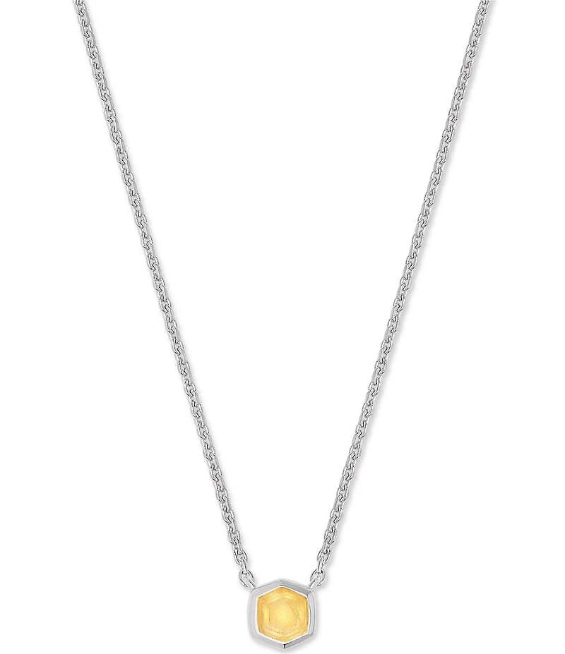 Kendra Scott Davie Pave Sterling Silver Short Pendant Necklace