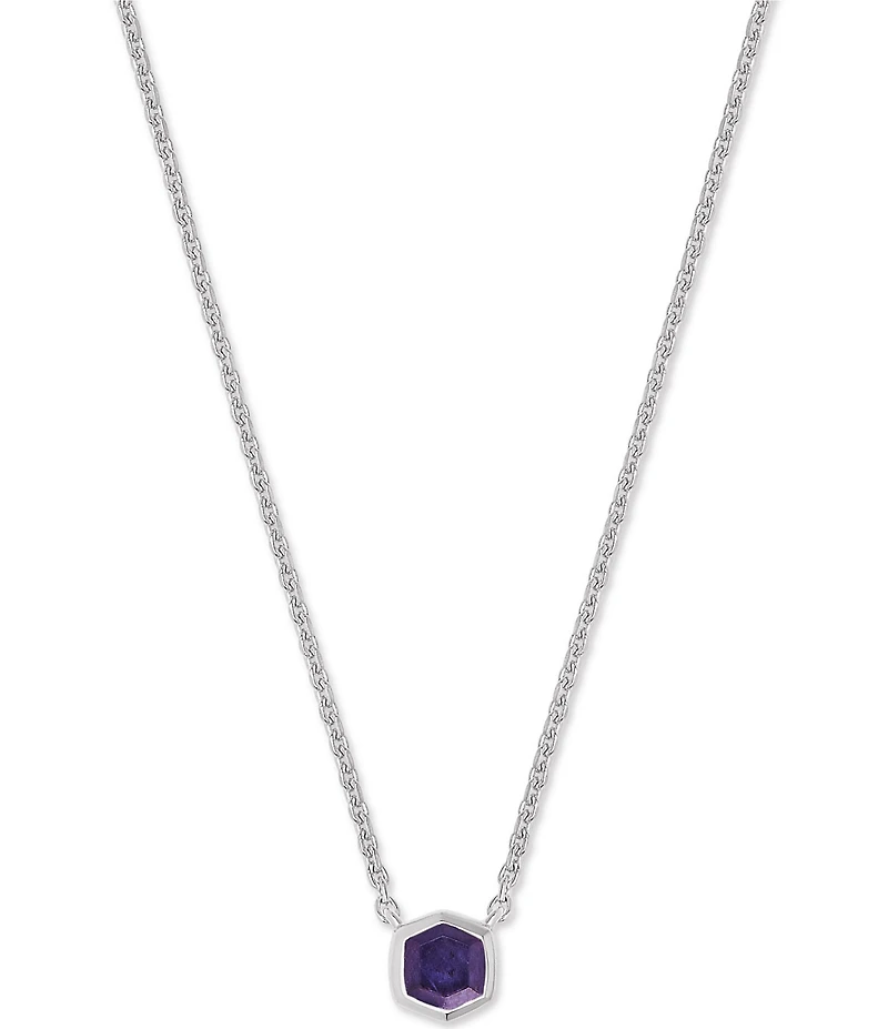 Kendra Scott Davie Pave Sterling Silver Short Pendant Necklace