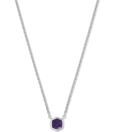 Kendra Scott Davie Pave Sterling Silver Short Pendant Necklace