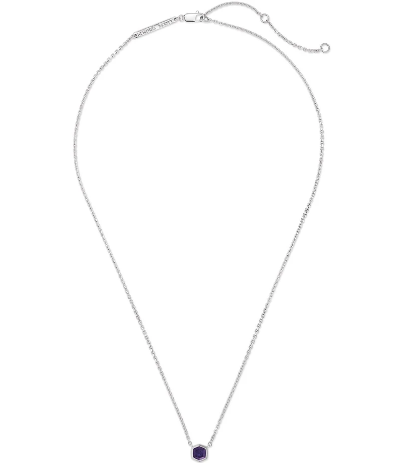 Kendra Scott Davie Pave Sterling Silver Short Pendant Necklace