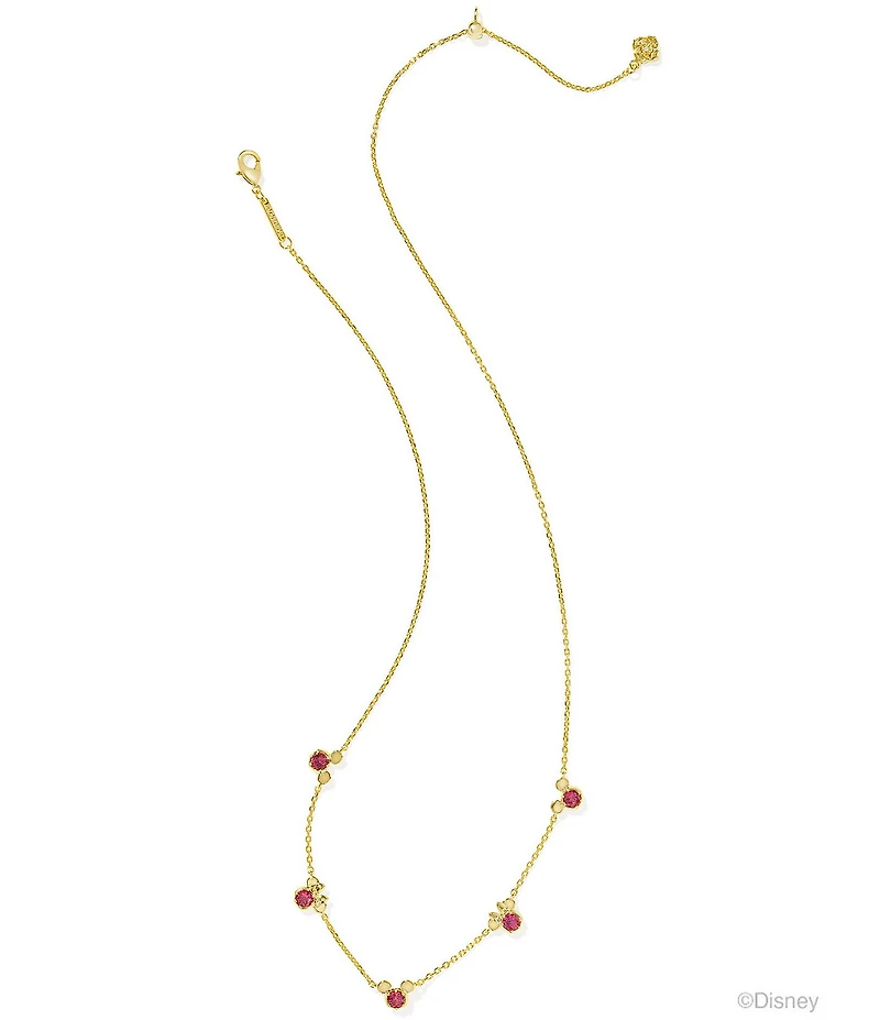 Kendra Scott Disney / Kendra Scott Gold Mickey Mouse & Minnie Mouse Strand Collar Necklace