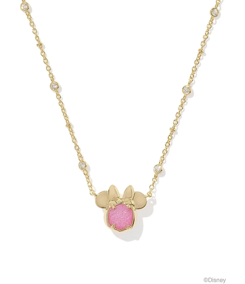Kendra Scott Disney / Kendra Scott Gold Minnie Mouse Short Pendant Necklace