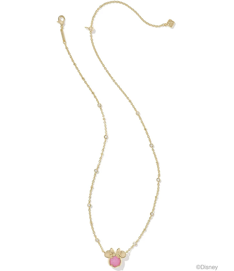 Kendra Scott Disney / Kendra Scott Gold Minnie Mouse Short Pendant Necklace
