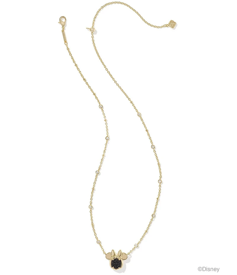 Kendra Scott Disney / Kendra Scott Gold Minnie Mouse Short Pendant Necklace
