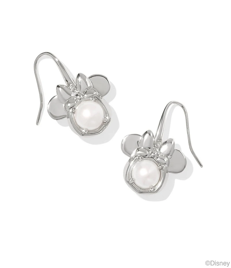 Kendra Scott Disney / Kendra Scott Silver Minnie Mouse Pearl Drop Earrings