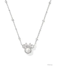 Kendra Scott Disney / Kendra Scott Silver Minnie Mouse Novelty Short Pearl Pendant Necklace