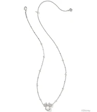 Kendra Scott Disney / Kendra Scott Silver Minnie Mouse Novelty Short Pearl Pendant Necklace