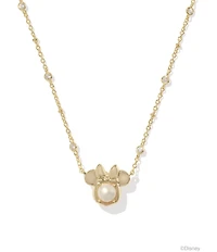 Kendra Scott Disney / Kendra Scott Silver Minnie Mouse Novelty Short Pearl Pendant Necklace