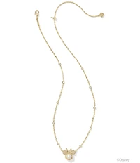 Kendra Scott Disney / Kendra Scott Silver Minnie Mouse Novelty Short Pearl Pendant Necklace