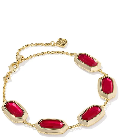 Kendra Scott Elaina Bezel Delicate Chain Line Bracelet