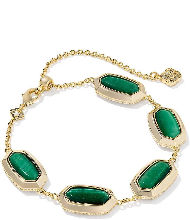 Kendra Scott Elaina Bezel Delicate Chain Line Bracelet