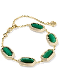Kendra Scott Elaina Bezel Delicate Chain Line Bracelet