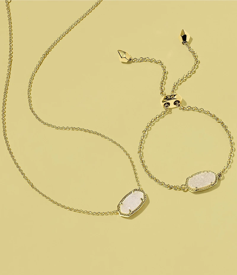 Kendra Scott Elaina Gold Drusy Adjustable Chain Bracelet