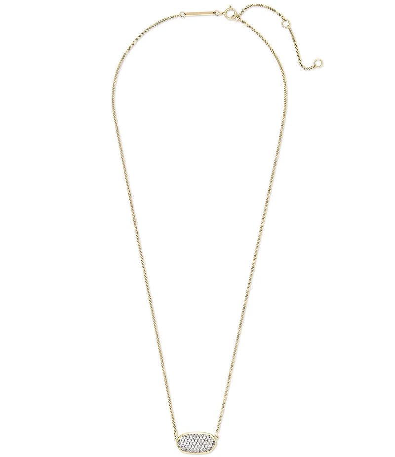 Kendra Scott Elisa 14K White Gold Pendant Necklace
