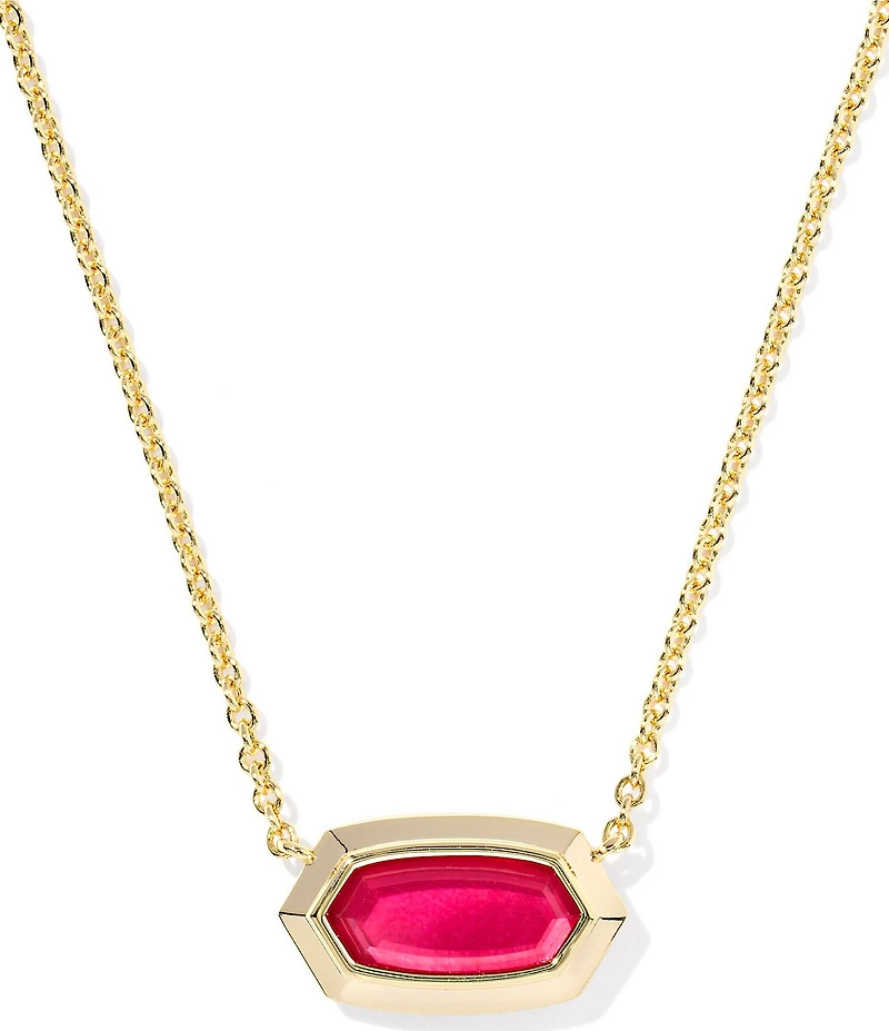 Kendra Scott Elisa Bezel Short Pendant Necklace