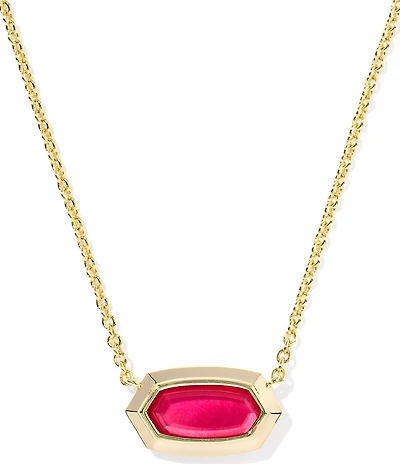Kendra Scott Elisa Bezel Short Pendant Necklace
