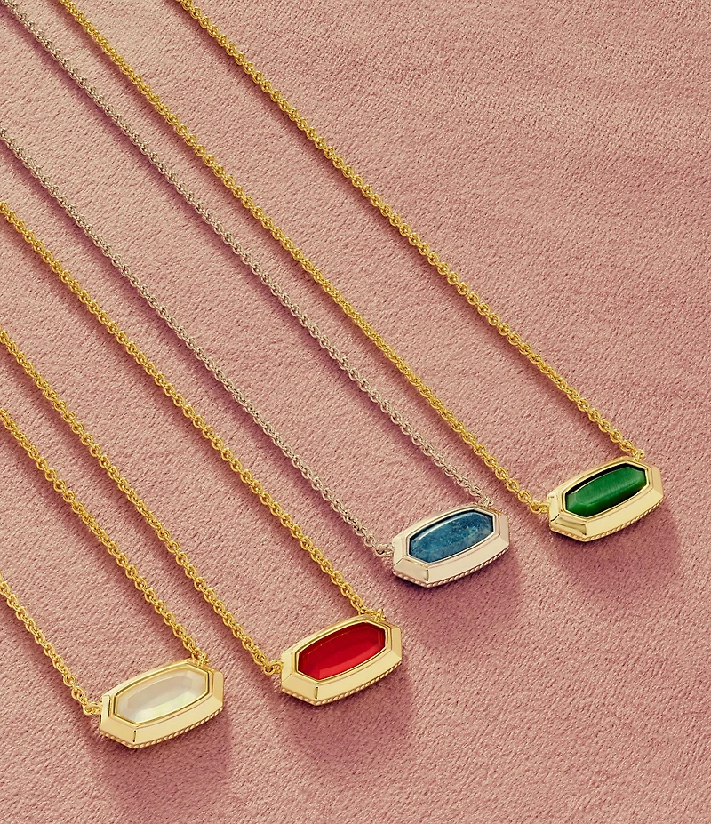 Kendra Scott Elisa Bezel Short Pendant Necklace