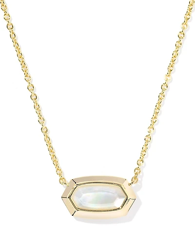 Kendra Scott Elisa Bezel Short Pendant Necklace