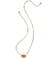 Kendra Scott Elisa Enamel Frame Paperclip Pearl Short Pendant Necklace