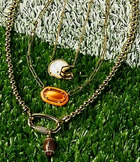 Kendra Scott Elisa Enamel Frame Paperclip Pearl Short Pendant Necklace