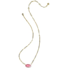 Kendra Scott Elisa Enamel Frame Paperclip Short Pendant Necklace
