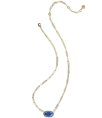 Kendra Scott Elisa Enamel Frame Paperclip Short Pendant Necklace