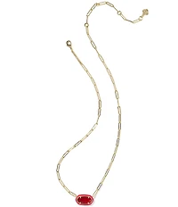 Kendra Scott Elisa Enamel Frame Paperclip Short Pendant Necklace