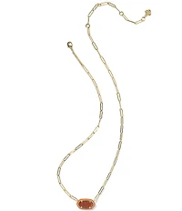 Kendra Scott Elisa Enamel Frame Paperclip Short Pendant Necklace