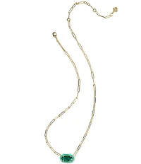 Kendra Scott Elisa Enamel Frame Paperclip Short Pendant Necklace