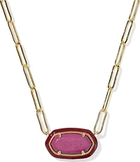 Kendra Scott Elisa Enamel Frame Paperclip Short Pendant Necklace