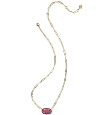 Kendra Scott Elisa Enamel Frame Paperclip Short Pendant Necklace