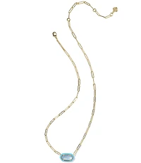 Kendra Scott Elisa Enamel Frame Paperclip Short Pendant Necklace