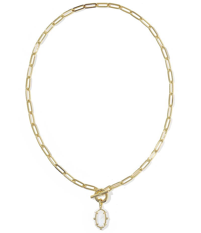 Kendra Scott Elisa Enamel Game Day Link And Chain Short Pendant Necklace