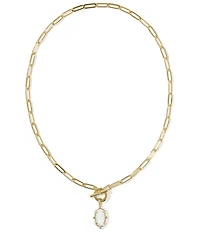 Kendra Scott Elisa Enamel Game Day Link And Chain Short Pendant Necklace