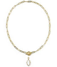 Kendra Scott Elisa Enamel Game Day Link And Chain Short Pendant Necklace