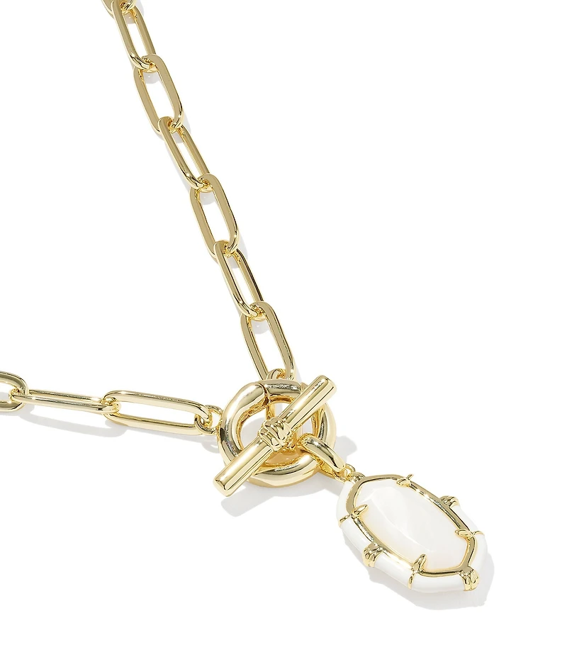 Kendra Scott Elisa Enamel Game Day Link And Chain Short Pendant Necklace