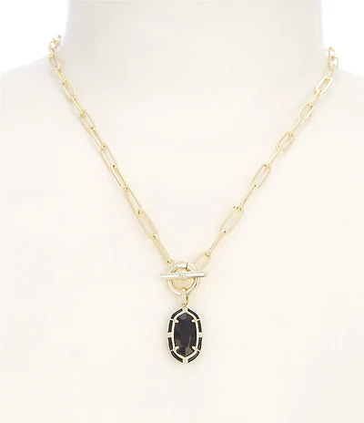 Kendra Scott Elisa Enamel Game Day Link And Chain Short Pendant Necklace